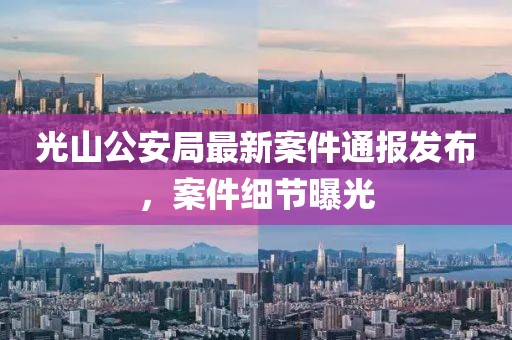 光山公安局最新案件通报发布，案件细节曝光