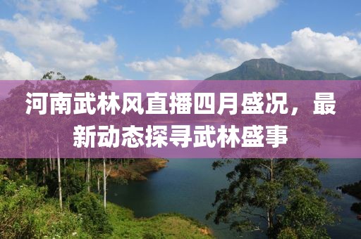 河南武林风直播四月盛况，最新动态探寻武林盛事