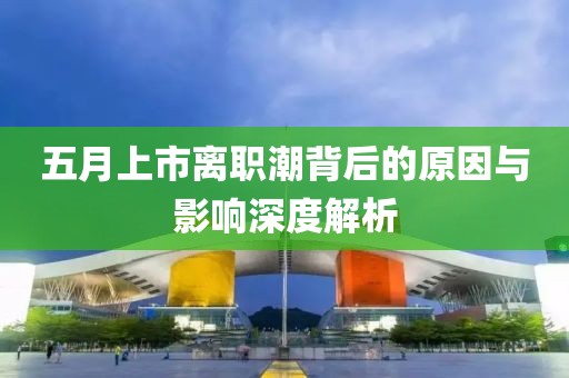五月上市离职潮背后的原因与影响深度解析