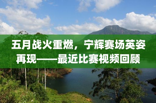 五月战火重燃，宁辉赛场英姿再现——最近比赛视频回顾