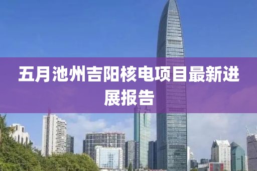 五月池州吉阳核电项目最新进展报告