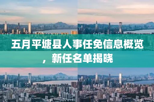 五月平塘县人事任免信息概览，新任名单揭晓