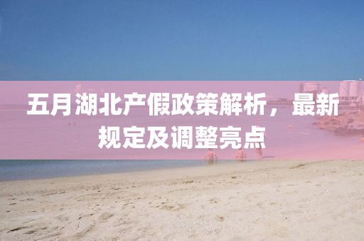 五月湖北产假政策解析，最新规定及调整亮点