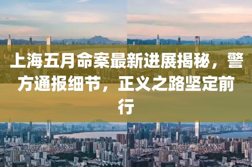 上海五月命案最新进展揭秘，警方通报细节，正义之路坚定前行