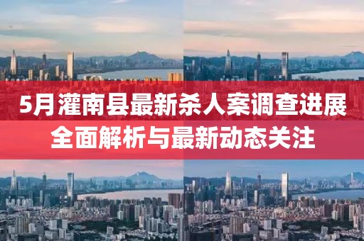 5月灌南县最新杀人案调查进展全面解析与最新动态关注
