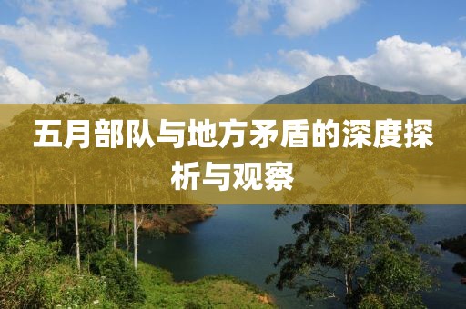 五月部队与地方矛盾的深度探析与观察