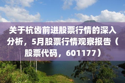 关于杭齿前进股票行情的深入分析，5月股票行情观察报告（股票代码，601177）