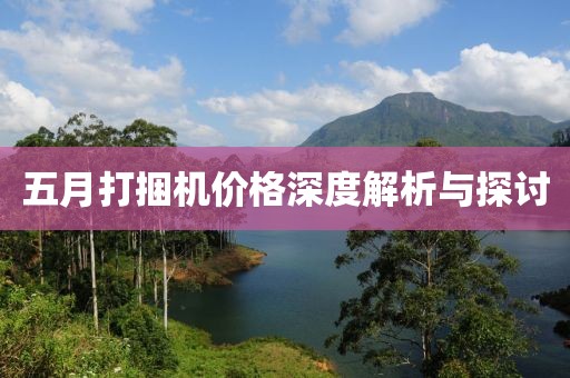 五月打捆机价格深度解析与探讨