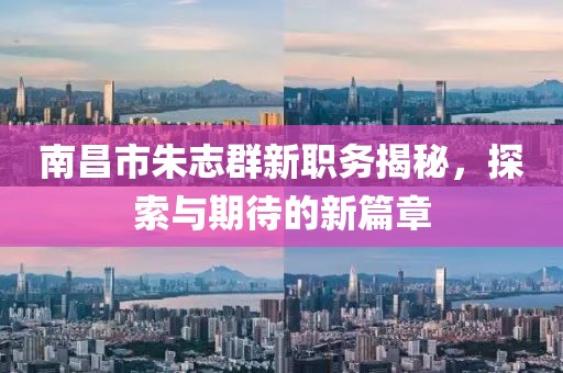 南昌市朱志群新职务揭秘，探索与期待的新篇章