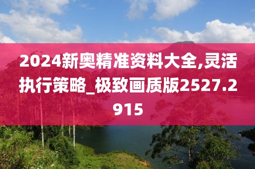 2024新奥精准资料大全,灵活执行策略_极致画质版2527.2915