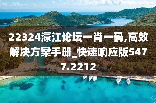22324濠江论坛一肖一码,高效解决方案手册_快速响应版5477.2212