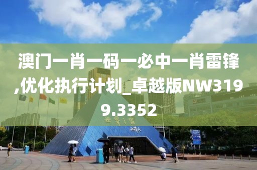 澳门一肖一码一必中一肖雷锋,优化执行计划_卓越版NW3199.3352