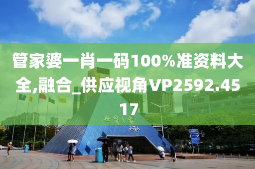 管家婆一肖一码100%准资料大全,融合_供应视角VP2592.4517