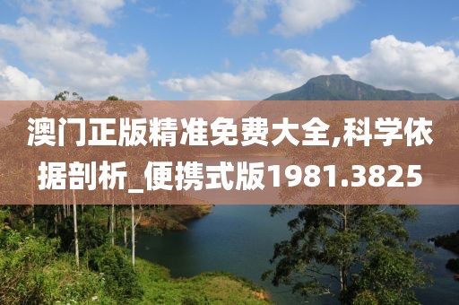 澳门正版精准免费大全,科学依据剖析_便携式版1981.3825