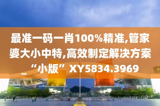 最准一码一肖100%精准,管家婆大小中特,高效制定解决方案_“小版”XY5834.3969