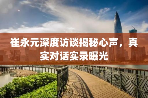 崔永元深度访谈揭秘心声，真实对话实录曝光