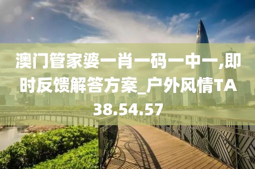 澳门管家婆一肖一码一中一,即时反馈解答方案_户外风情TA38.54.57