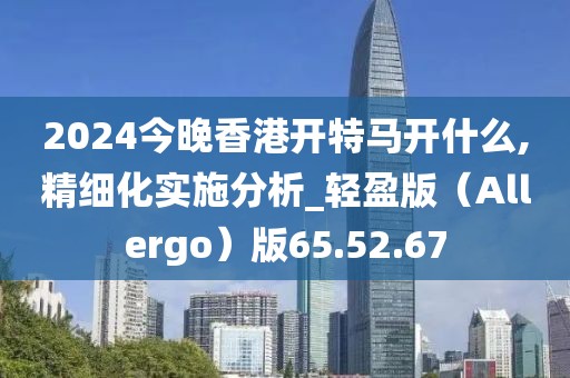 2024今晚香港开特马开什么,精细化实施分析_轻盈版（Allergo）版65.52.67