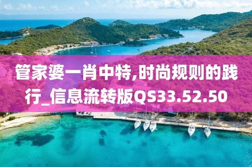 管家婆一肖中特,时尚规则的践行_信息流转版QS33.52.50