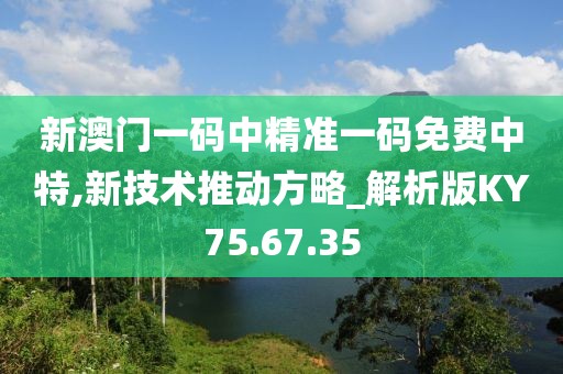 新澳门一码中精准一码免费中特,新技术推动方略_解析版KY75.67.35