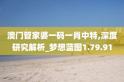 澳门管家婆一码一肖中特,深度研究解析_梦想蓝图1.79.91