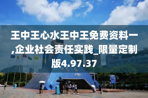王中王心水王中王免费资料一,企业社会责任实践_限量定制版4.97.37