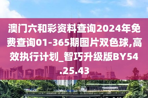 澳门六和彩资料查询2024年免费查询01-365期图片双色球,高效执行计划_智巧升级版BY54.25.43