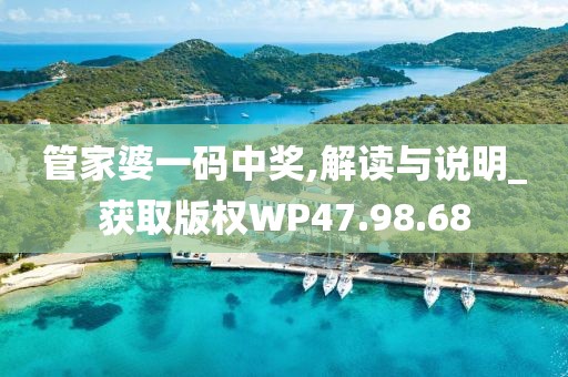 管家婆一码中奖,解读与说明_获取版权WP47.98.68