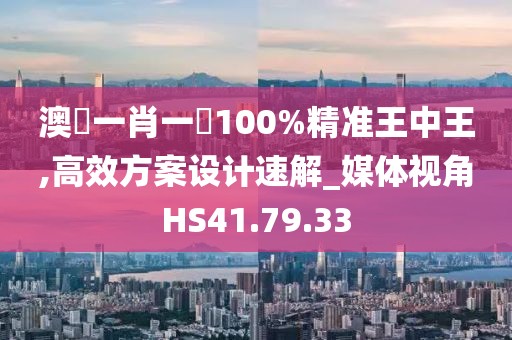 澳門一肖一碼100%精准王中王,高效方案设计速解_媒体视角HS41.79.33