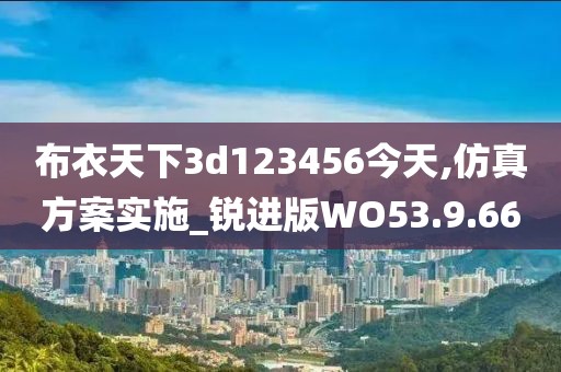 布衣天下3d123456今天,仿真方案实施_锐进版WO53.9.66