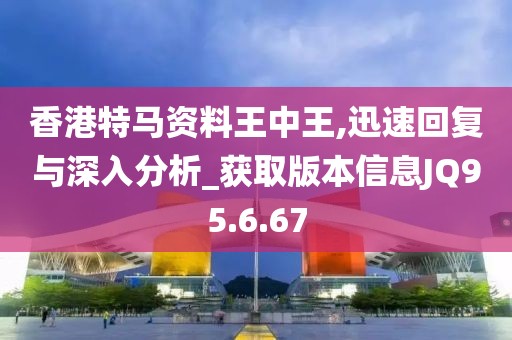 香港特马资料王中王,迅速回复与深入分析_获取版本信息JQ95.6.67