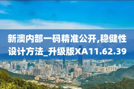 新澳内部一码精准公开,稳健性设计方法_升级版XA11.62.39