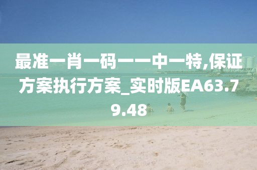 最准一肖一码一一中一特,保证方案执行方案_实时版EA63.79.48