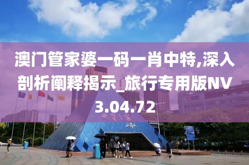 澳门管家婆一码一肖中特,深入剖析阐释揭示_旅行专用版NV3.04.72