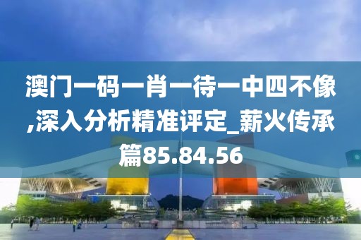 澳门一码一肖一待一中四不像,深入分析精准评定_薪火传承篇85.84.56