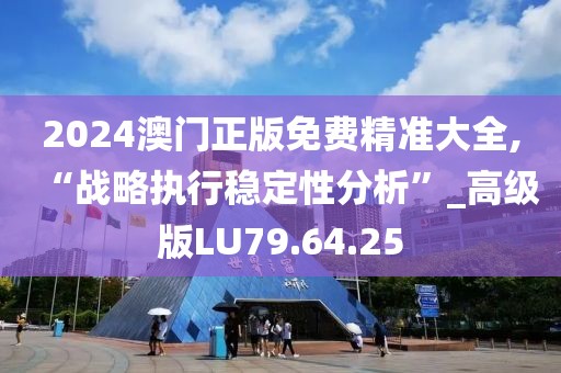 2024澳门正版免费精准大全,“战略执行稳定性分析”_高级版LU79.64.25