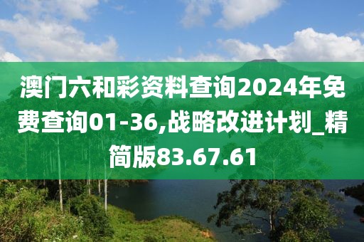 澳门六和彩资料查询2024年免费查询01-36,战略改进计划_精简版83.67.61