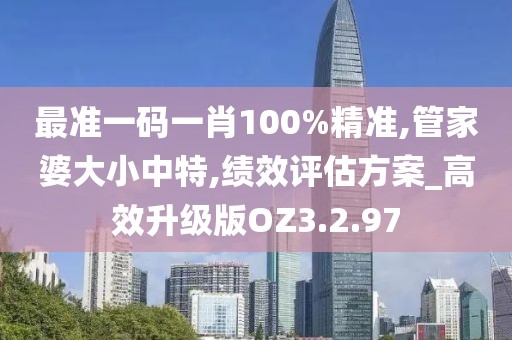 最准一码一肖100%精准,管家婆大小中特,绩效评估方案_高效升级版OZ3.2.97