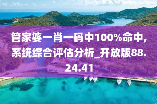 管家婆一肖一码中100%命中,系统综合评估分析_开放版88.24.41