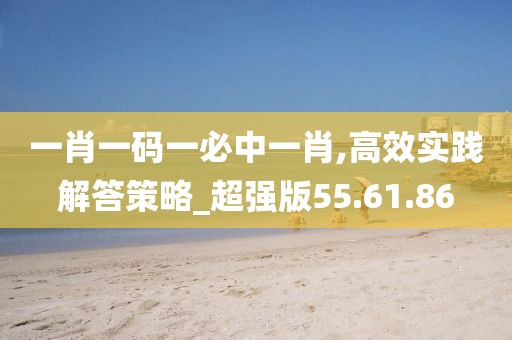 一肖一码一必中一肖,高效实践解答策略_超强版55.61.86