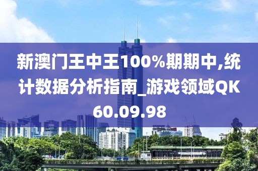 新澳门王中王100%期期中,统计数据分析指南_游戏领域QK60.09.98