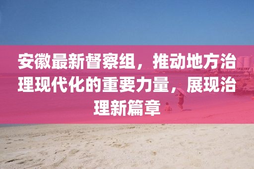 安徽最新督察组，推动地方治理现代化的重要力量，展现治理新篇章
