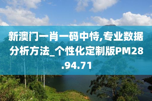 新澳门一肖一码中恃,专业数据分析方法_个性化定制版PM28.94.71