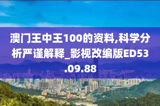 澳门王中王100的资料,科学分析严谨解释_影视改编版ED53.09.88