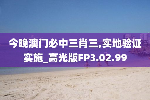 今晚澳门必中三肖三,实地验证实施_高光版FP3.02.99