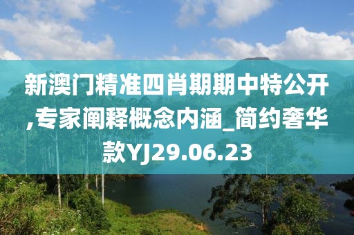 新澳门精准四肖期期中特公开,专家阐释概念内涵_简约奢华款YJ29.06.23