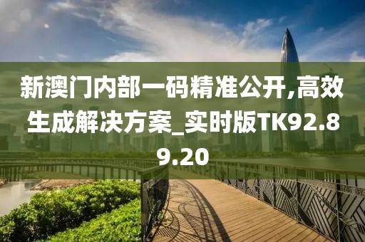 新澳门内部一码精准公开,高效生成解决方案_实时版TK92.89.20