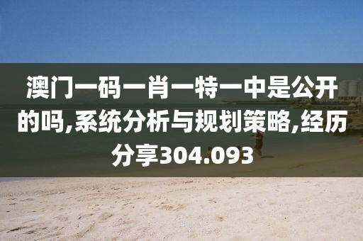 澳门一码一肖一特一中是公开的吗,系统分析与规划策略,经历分享304.093