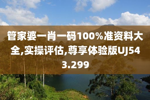 管家婆一肖一码100%准资料大全,实操评估,尊享体验版UJ543.299