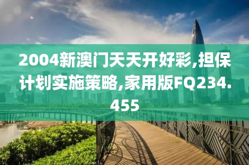 2004新澳门天天开好彩,担保计划实施策略,家用版FQ234.455